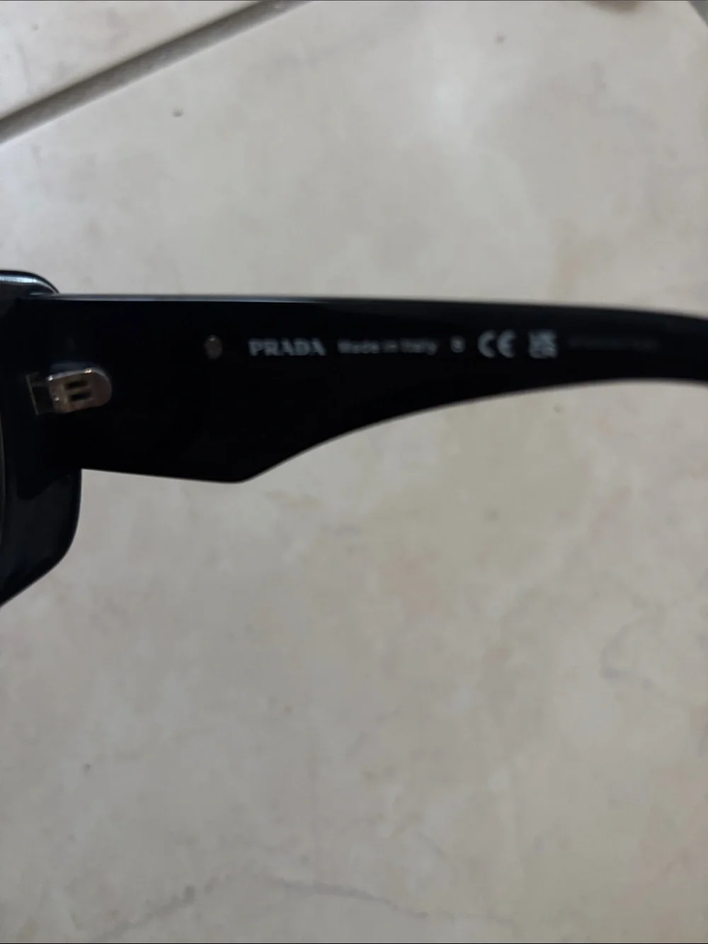 Prada Glossy Black Cat-Eye Sunglasses